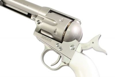 King Arms Gas SAA .45 Peacemaker Revolver M (Silver) - Detail Image 4 © Copyright Zero One Airsoft