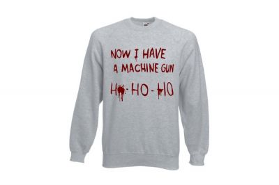 ZO Combat Junkie Jumper 'Bloody Ho Ho Ho' (Light Grey) - Size Medium - Detail Image 1 &copy; Copyright Zero One Airsoft