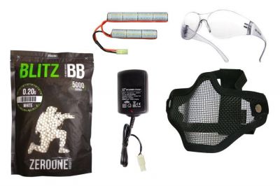 ZO 8.4v 1600mAh NiMh Nunchuck Battery Starter Pack (Bundle) - Detail Image 1 &copy; Copyright Zero One Airsoft