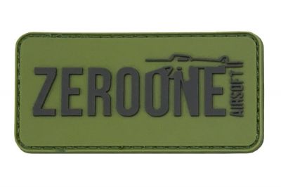 ZO PVC Velcro Patch "Zero One Logo" (Olive) - Detail Image 1 © Copyright Zero One Airsoft