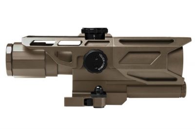 NCS 3-9x40 Scope with Blue/Red Illuminating P4 Sniper Reticle & QD Mount (Tan) - Detail Image 3 © Copyright Zero One Airsoft