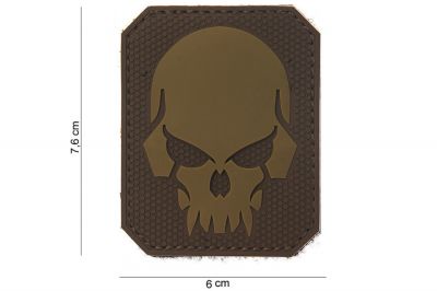 101 Inc PVC Velcro Patch &quotPirate Skull" - Detail Image 2 © Copyright Zero One Airsoft