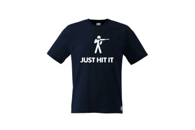 ZO Combat Junkie T-Shirt "Just Hit It" (Dark Navy) - Size 2XL - Detail Image 1 © Copyright Zero One Airsoft