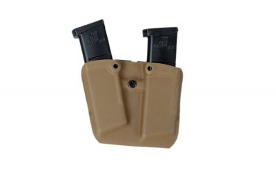 Kydex Double Mag Pouch for G17 (Coyote Brown) - Detail Image 1 © Copyright Zero One Airsoft