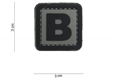 101 Inc PVC Velcro Patch "B" - Detail Image 2 © Copyright Zero One Airsoft