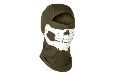 Invader Gear Skull Balaclava (Olive) - Detail Image 1 © Copyright Zero One Airsoft