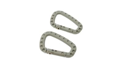 ZO Tactical Carabiner (Pack of 2) (Tan) - Detail Image 1 © Copyright Zero One Airsoft