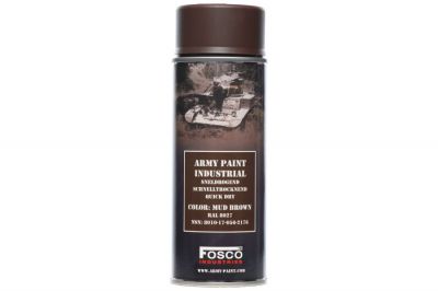 Fosco Army Spray Paint 400ml (Mud Brown) - Detail Image 1 © Copyright Zero One Airsoft