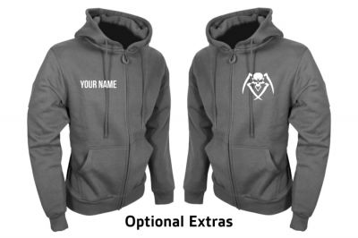 ZO Combat Junkie Special Edition NAF 2018 'Delta' Viper Zipped Hoodie Titanium (Grey) - Detail Image 3 © Copyright Zero One Airsoft