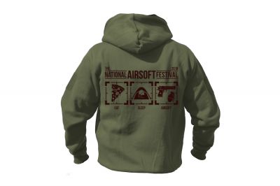 ZO Combat Junkie Special Edition NAF 2018 'Eat, Sleep, Airsoft' Viper Zipped Hoodie (Olive) - Detail Image 4 © Copyright Zero One Airsoft