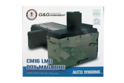 G&G Box Mag for CM16 LMG 2500rds with Rechargeable Battery - Detail Image 6 © Copyright Zero One Airsoft