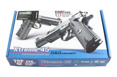 G&G CO2 Xtreme .45 (Silver) - Detail Image 7 © Copyright Zero One Airsoft