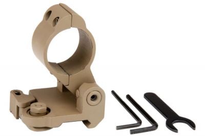 101 Inc Flip-to-Side Mount with QD (Tan) - Detail Image 1 © Copyright Zero One Airsoft