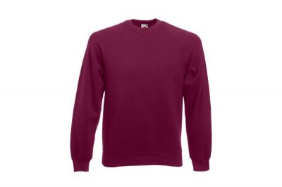 Fruit Of The Loom Classic Raglan Sweatshirt (Burgundy) - Size Medium