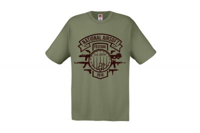 ZO Combat Junkie Special Edition NAF 2018 'Est. 2006' T-Shirt (Olive) - Detail Image 4 © Copyright Zero One Airsoft