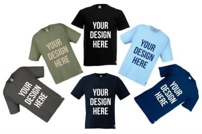ZO Combat Junkie T-Shirt 'Your Design Here' - Detail Image 1 © Copyright Zero One Airsoft