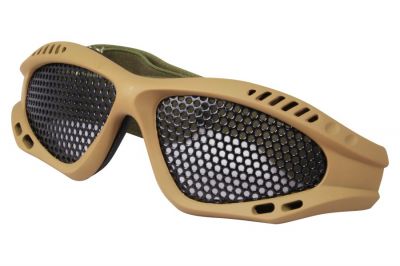 Viper Tactical Mesh Glasses (Coyote Tan) - Detail Image 1 © Copyright Zero One Airsoft