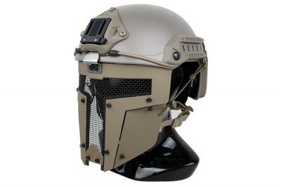 TMC Spartan Face Mask for Fast Helmets (Dark Earth) - Detail Image 3 © Copyright Zero One Airsoft