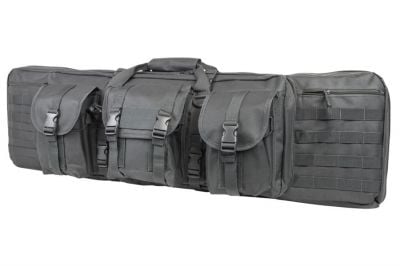 NCS VISM MOLLE Double Rifle Case 42" with Side Pouches (Grey) - Detail Image 1 © Copyright Zero One Airsoft