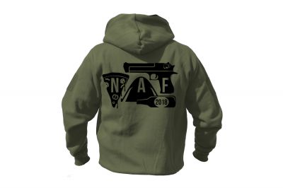 ZO Combat Junkie Special Edition NAF 2018 'Airsoft Festival' Viper Zipped Hoodie (Olive) - Detail Image 2 © Copyright Zero One Airsoft