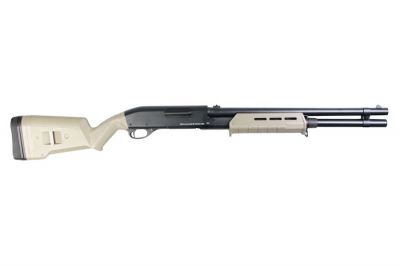 CYMA Spring CM355LM Shotgun Full Metal (Black & Tan) - Detail Image 1 © Copyright Zero One Airsoft