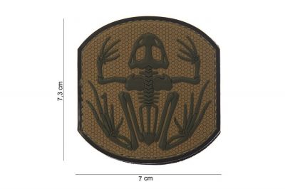 101 Inc PVC Velcro Patch "Frog Skeleton" (Brown) - Detail Image 2 © Copyright Zero One Airsoft
