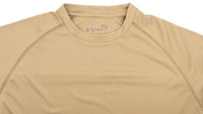 Viper Mesh-Tech T-Shirt (Coyote Tan) - Size Small - Detail Image 6 © Copyright Zero One Airsoft