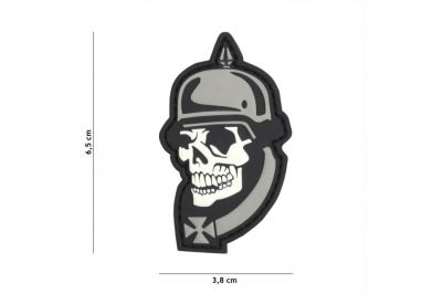 101 Inc PVC Velcro Patch &quotWWI Skull" - Detail Image 1 © Copyright Zero One Airsoft