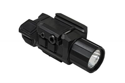 NCS Pistol Flashlight with Strobe & Green Laser