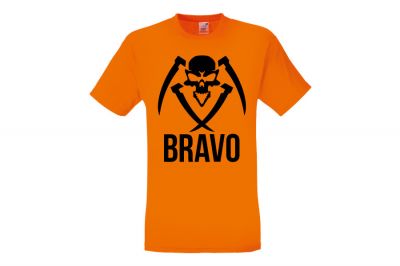 ZO Combat Junkie Special Edition NAF 2018 'Bravo' T-Shirt (Orange) - Detail Image 2 © Copyright Zero One Airsoft