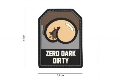 101 Inc PVC Velcro Patch "Zero Dark Dirty" - Detail Image 2 © Copyright Zero One Airsoft