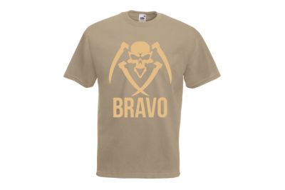 ZO Combat Junkie Special Edition NAF 2018 'Bravo' T-Shirt (Tan) - Detail Image 3 © Copyright Zero One Airsoft