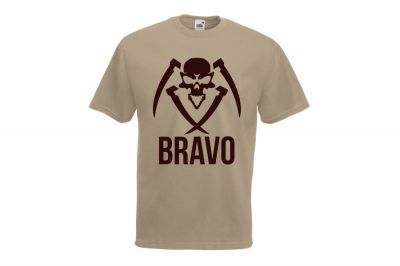 ZO Combat Junkie Special Edition NAF 2018 'Bravo' T-Shirt (Tan) - Detail Image 4 © Copyright Zero One Airsoft