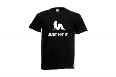 ZO Combat Junkie T-Shirt 'Babe Just Hit It' (Black) - Size Large - Detail Image 1 © Copyright Zero One Airsoft