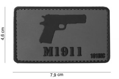 101 Inc PVC Velcro Patch "M1911" - Detail Image 2 © Copyright Zero One Airsoft