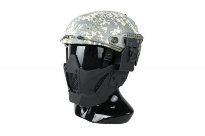 TMC Half Face Mask with Fast Helmet Adaptors (Black) - Detail Image 5 © Copyright Zero One Airsoft