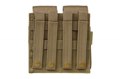 NCS VISM MOLLE Stacked Double Mag Pouch for M4 (Tan) - Detail Image 2 © Copyright Zero One Airsoft
