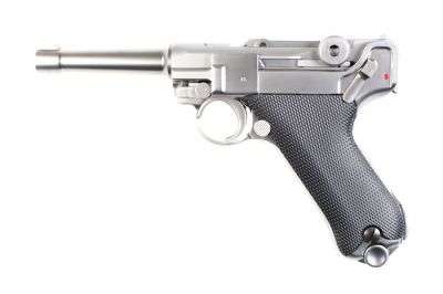 WE GBB Luger P08 4 Inch (Silver) - Detail Image 1 © Copyright Zero One Airsoft