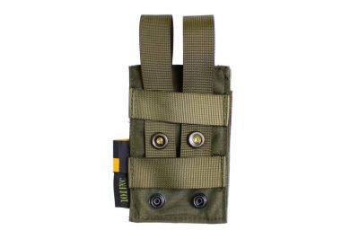 101 Inc MOLLE Elastic Single M4 Mag Pouch (Olive) - Detail Image 2 © Copyright Zero One Airsoft
