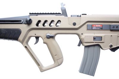 Ares AEG TVR-21 with Rail Set Pro (Tan) - Detail Image 6 © Copyright Zero One Airsoft