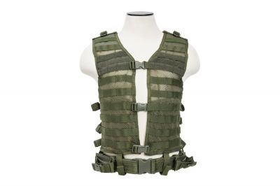 NCS VISM MOLLE Base Vest (Olive) - Detail Image 1 &copy; Copyright Zero One Airsoft