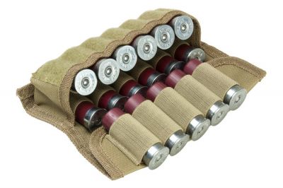 NCS VISM MOLLE Tactical Shotgun Shell Pouch (Tan) - Detail Image 2 © Copyright Zero One Airsoft