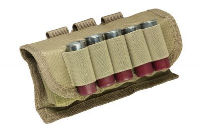 NCS VISM MOLLE Tactical Shotgun Shell Pouch (Tan) - Detail Image 4 © Copyright Zero One Airsoft