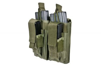 NCS VISM MOLLE Double Mag Pouch for M4 with Pistol Mag Pouches (Olive) - Detail Image 2 © Copyright Zero One Airsoft