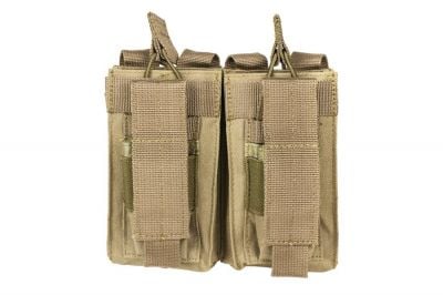 NCS VISM MOLLE Double Mag Pouch for M4 with Pistol Mag Pouches (Tan) - Detail Image 1 © Copyright Zero One Airsoft