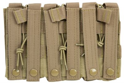 NCS VISM MOLLE Triple Mag Pouch for M4 (Tan) - Detail Image 2 © Copyright Zero One Airsoft