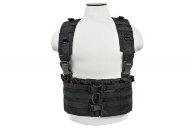 NCS VISM MOLLE Chest Rig with Mag Pouches (Black) - Detail Image 1 &copy; Copyright Zero One Airsoft
