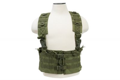 NCS VISM MOLLE Chest Rig with Mag Pouches (Olive) - Detail Image 1 © Copyright Zero One Airsoft