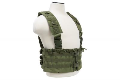 NCS VISM MOLLE Chest Rig with Mag Pouches (Olive) - Detail Image 2 © Copyright Zero One Airsoft