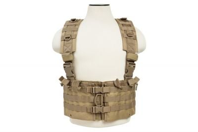 NCS VISM MOLLE Chest Rig with Mag Pouches (Tan) - Detail Image 1 © Copyright Zero One Airsoft